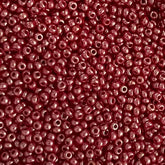 11/0 Preciosa Seed Beads Opaque Red Luster #35049
